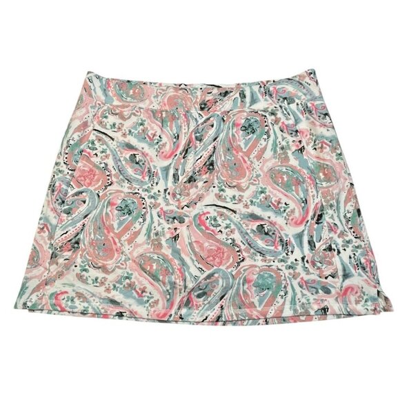 T by Talbots Everyday Stretch Skort Watercolor Paisley NWT Size XL - Picture 10 of 10
